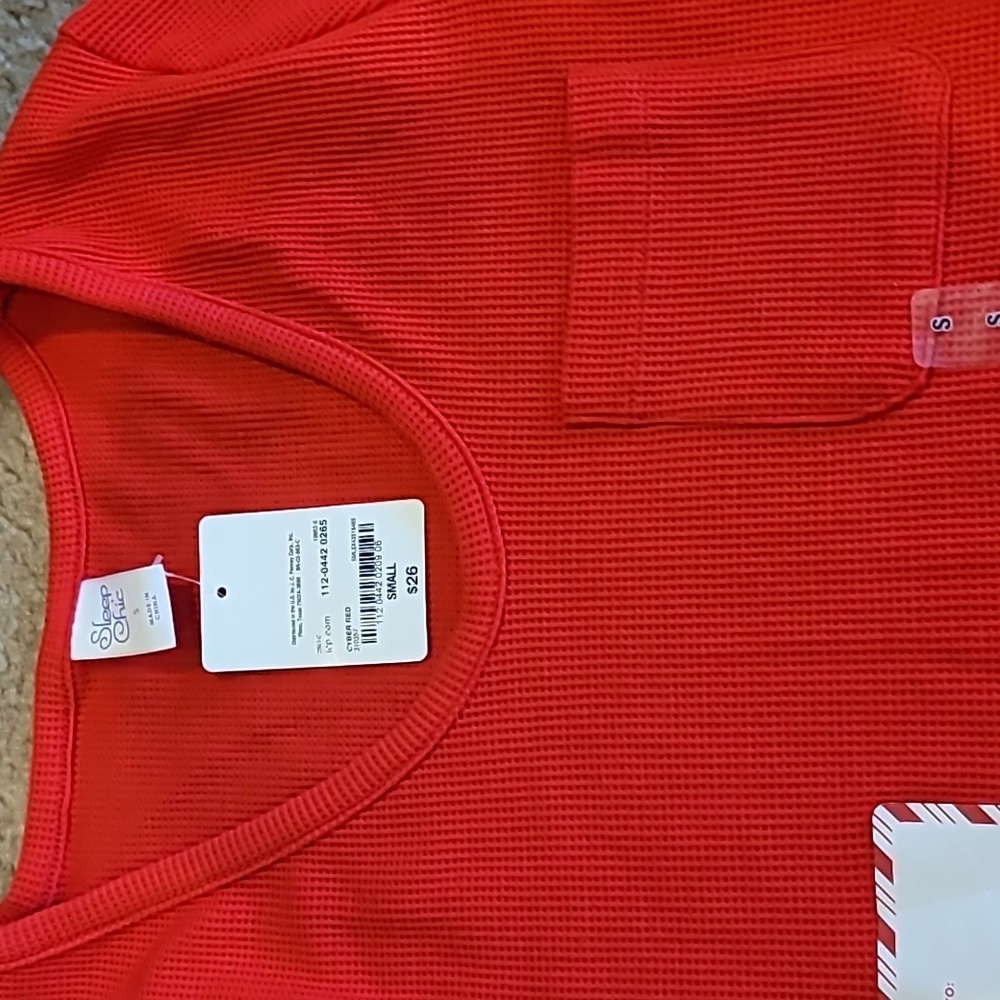 Red Sleep Shirt - Picture 2 of 2